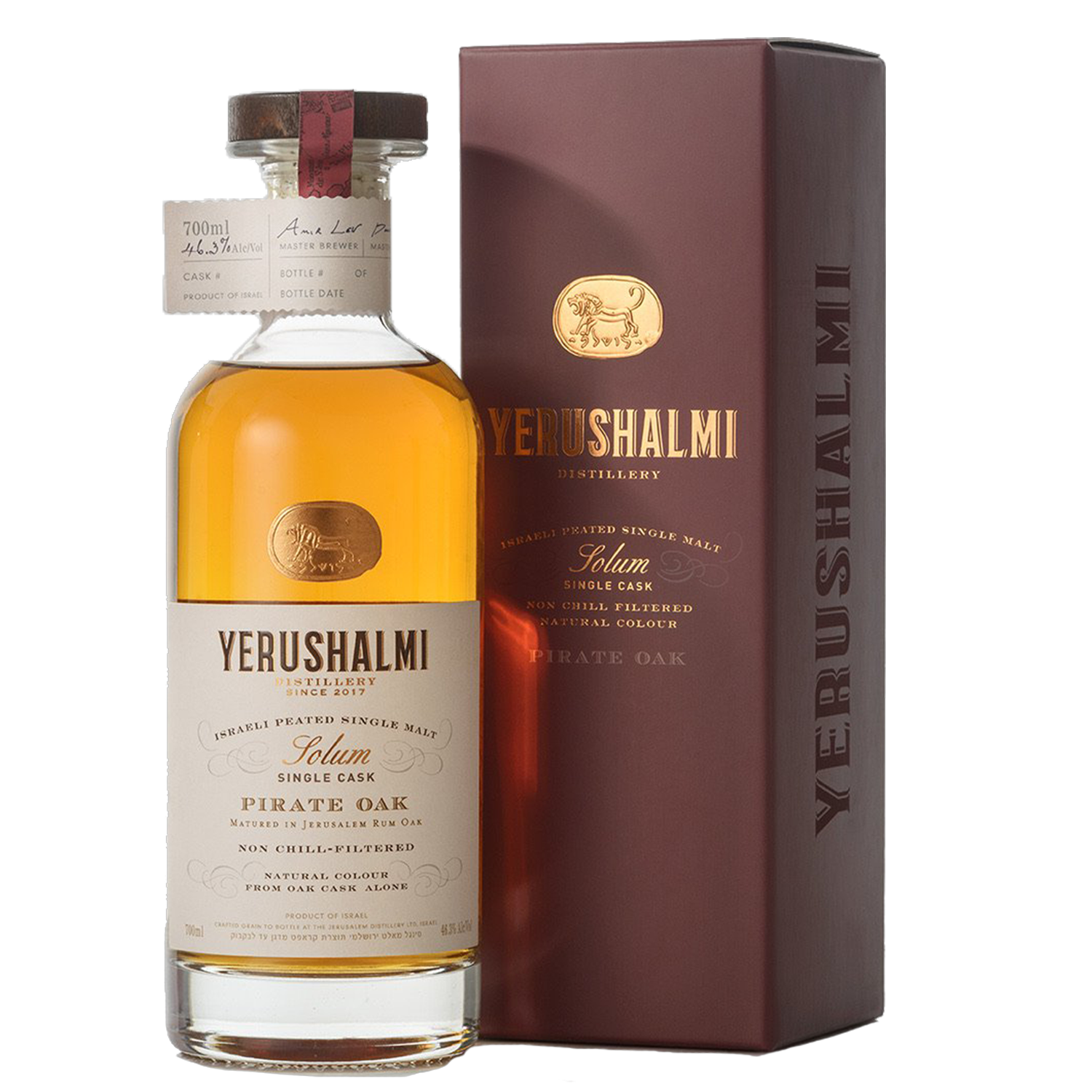 Yerushalmi Solum Single Malt Pirate Oak - Peated 700 ml