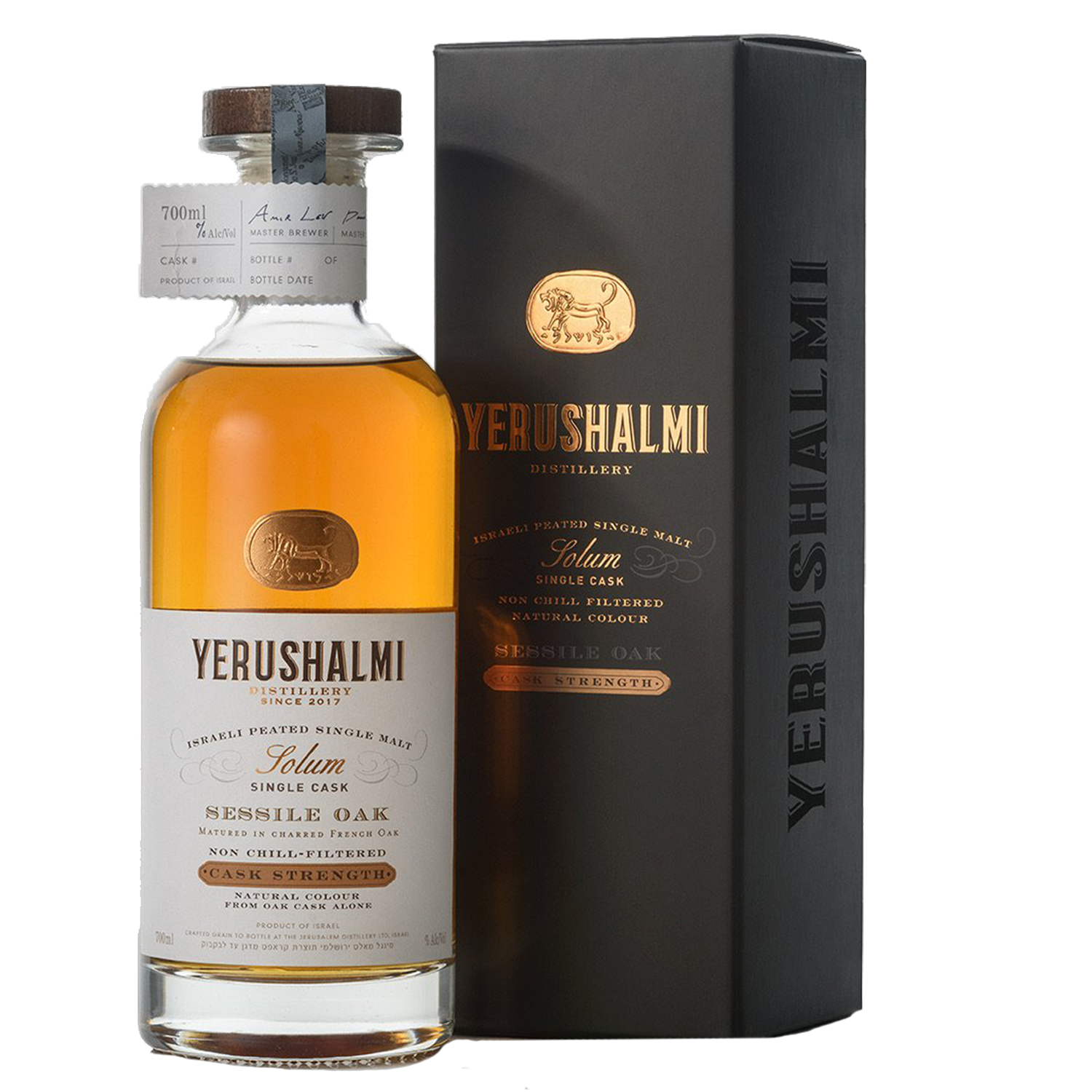 Yerushalmi Solum Sessile Oak Single Malt - Peated 700 ml